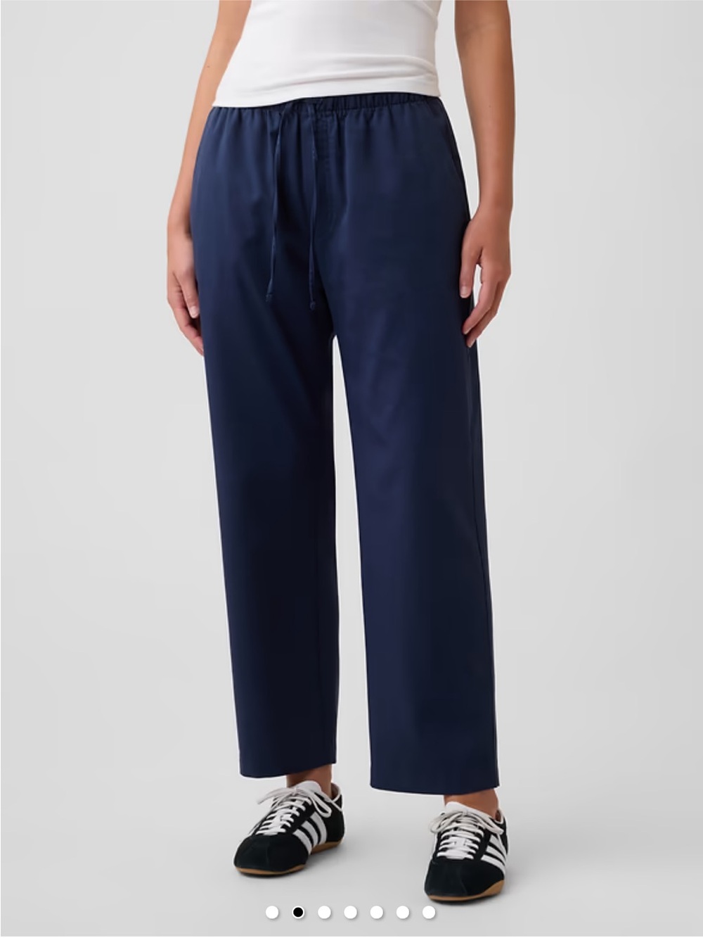NWT GAP Navy Mid Rise Easy Twill Pants Size L